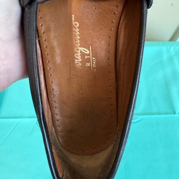 Salvatore Ferragamo Black Leather Loafers with Gold Accent main image 11